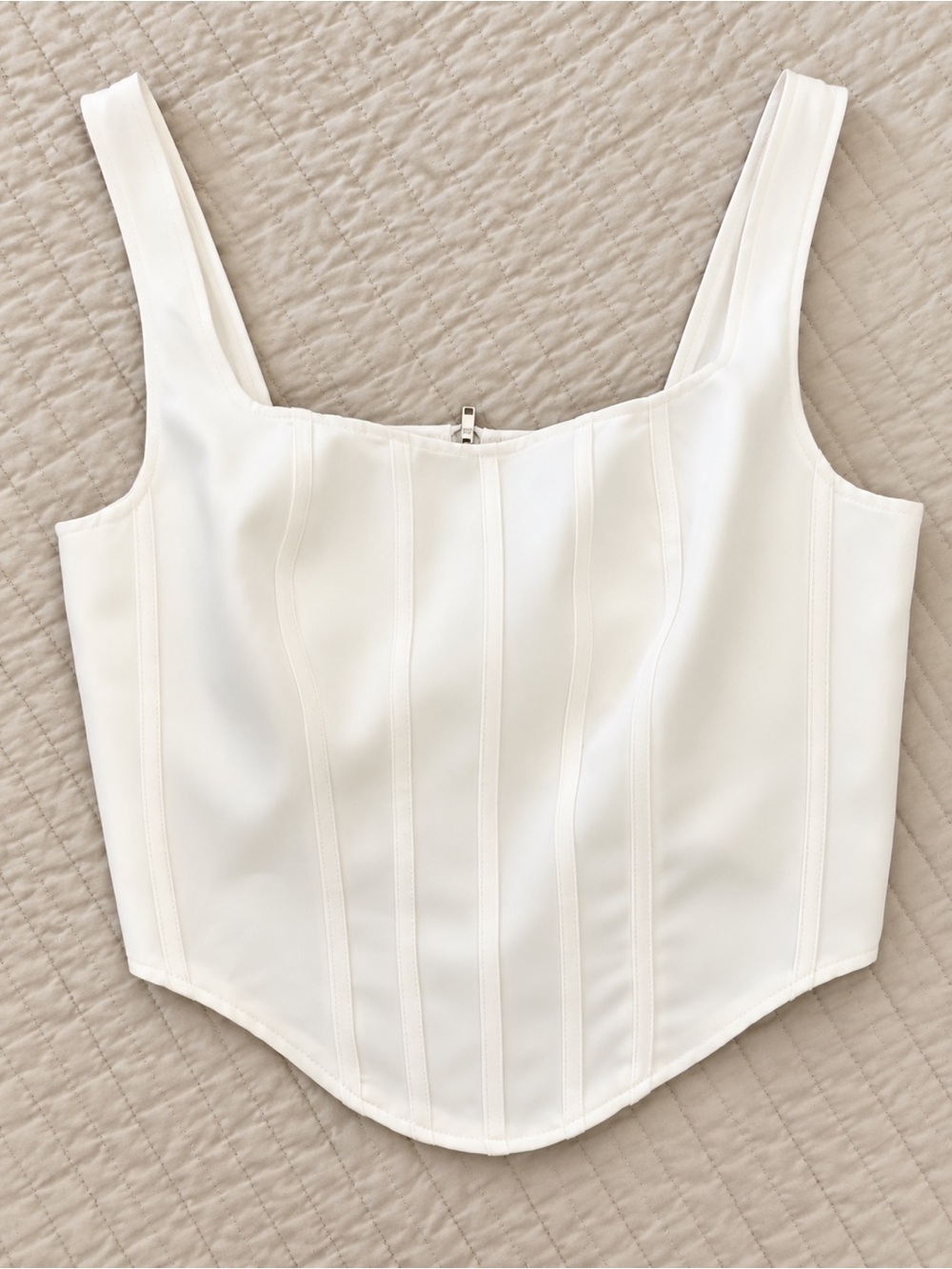 Sincerely Jules Ivory Corset Structured Tank Top Size Large